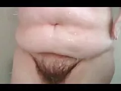 Bbw moglie sotto la doccia il suo culo, la figa pelosa