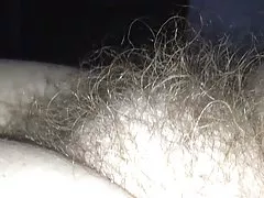 Vista laterale della mia figa pelosa lunghi e morbidi wifes